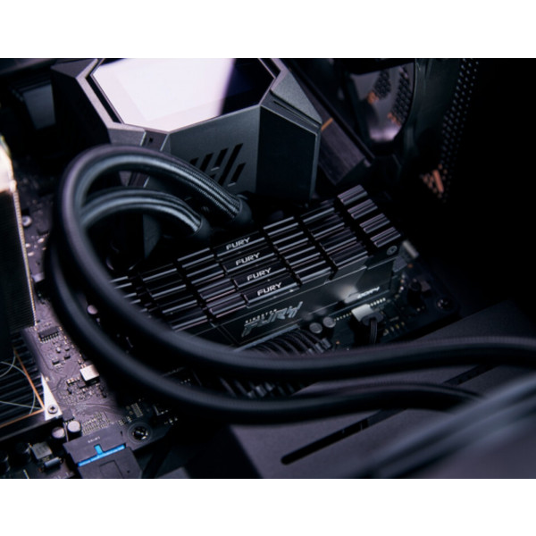 Фото - Память DDR Kingston 64GB DDR4 CL16 DIMM (Kit of 4) 1Gx8 FURY Renegade Black (KF432C16RB12K4/64)