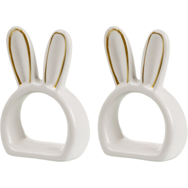 Фото - Набор колец для салфеток Lefard Ушки золото 8.8х5.5х4.5 см 2 шт. (947-035)