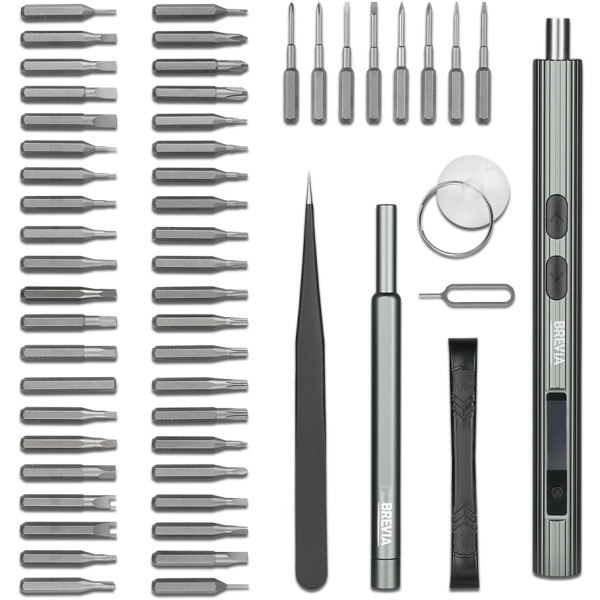 Фото - Аккумуляторная отвертка Brevia 58 в 1 (55058EPC)