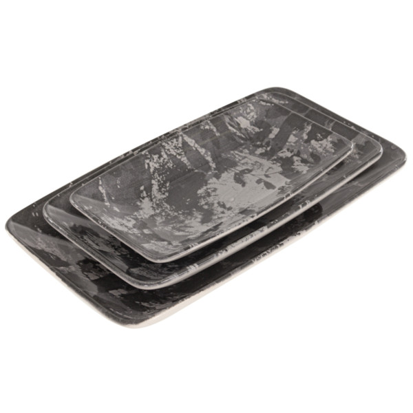 Фото - Блюдо Alba ceramic Graphite 10х17 см, 14,5х25 см, 17х30 см (769-019)