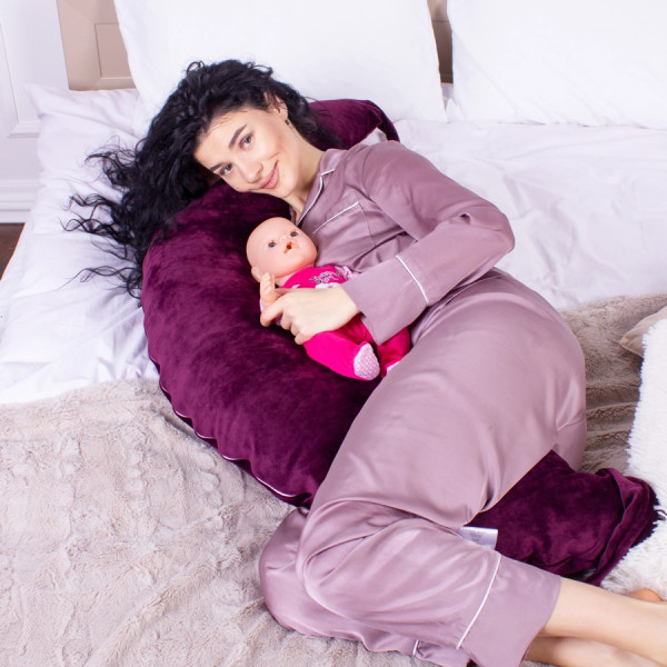 Фото - Подушка для кормления MirSon №8301 Velvet Line 28-0002 Excalibur Велюр 30х170х20 см (2200006200260)