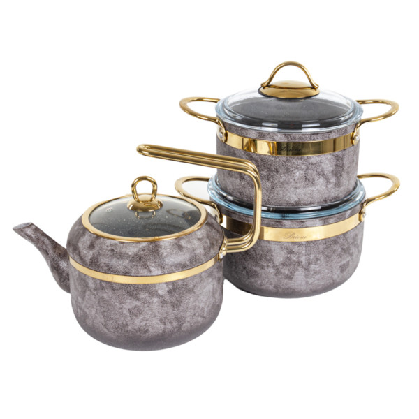 Фото - Набор посуды Brioni Royal Stone Sandstone gold 3 пр. (764-068)