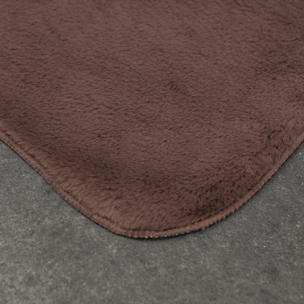 Фото - Набор ковров с эко-мехом DarianA Moon 50х60+60х90 см ореховый (1000009441)