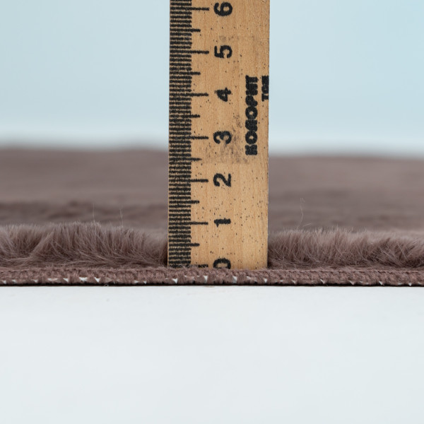 Фото - Набор ковров с эко-мехом DarianA Moon 50х60+60х90 см ореховый (1000009441)