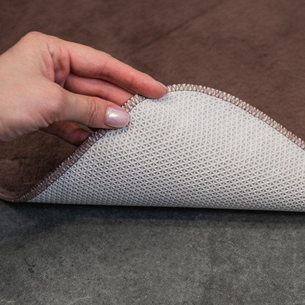 Фото - Набор ковров с эко-мехом DarianA Moon 50х60+60х90 см ореховый (1000009441)