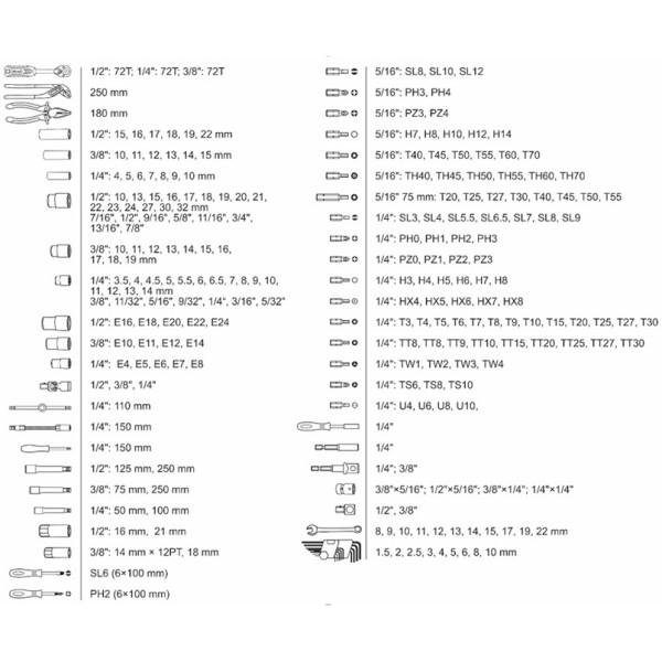 Фото - Набор инструментов Molder 233 шт. в кейсе (MT60233)