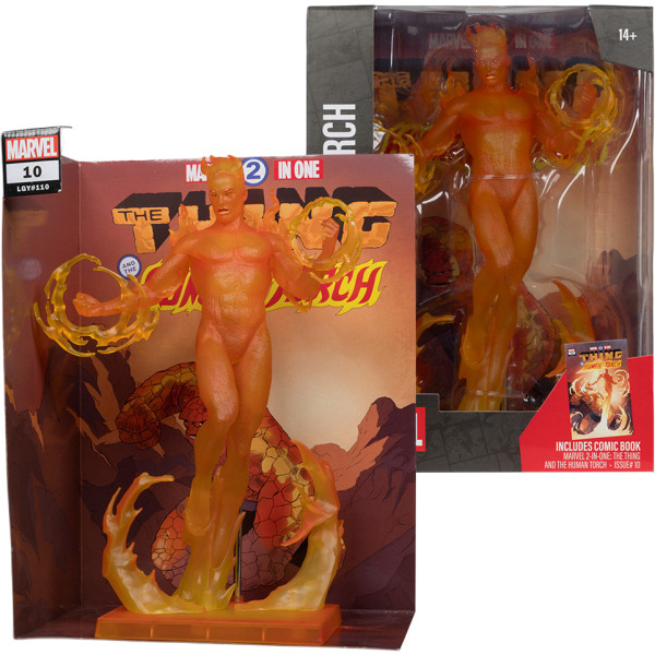 Фото - Коллекционная фигурка McFarlane Toys MARVEL Human Torch - Collectible with Scene #10 30.5 см (14843)