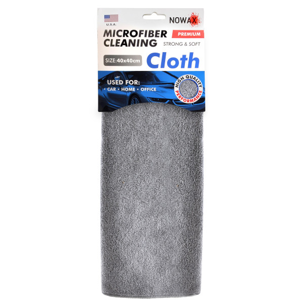 Фото - Автомобильная салфетка NOWAX For Cleaning 40х40 см серая (NX67441)