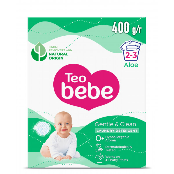 Фото - Стиральный порошок Teo Bebe Aloe 400 г Фото - Стиральный порошок Teo Bebe Aloe 400 г