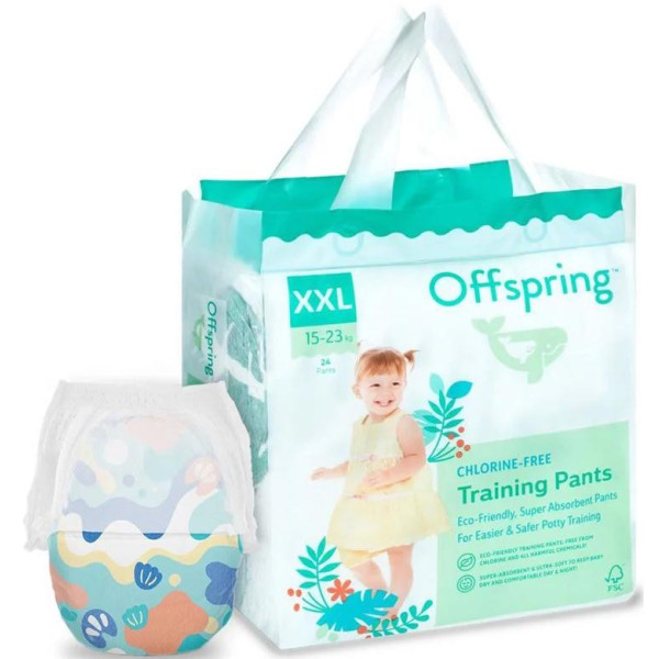 Фото - Одноразовые подгузники-трусики Offspring размер XXL 15-23 кг 24 шт. Подводный мир (DP-OI-FAP-XXL24P-AQT)