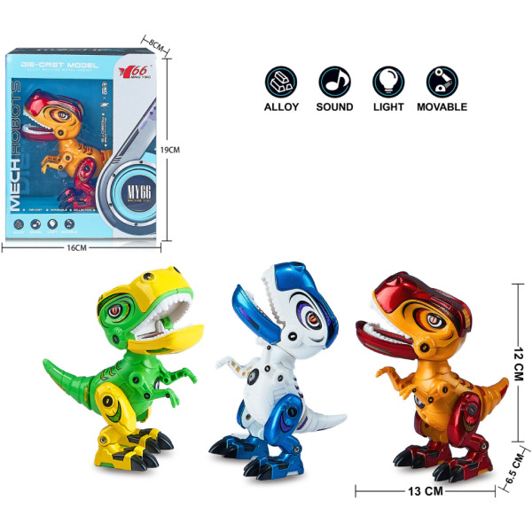 Фото - Интерактивная игрушка MING YUAN Динозавр (свет, звук) в ассортименте (MY66-J1203)