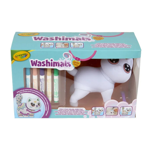 Фото - Набор для декупажа и росписи Crayola Washimals Котик-великан с фломастерами 5 шт. (74-7518)
