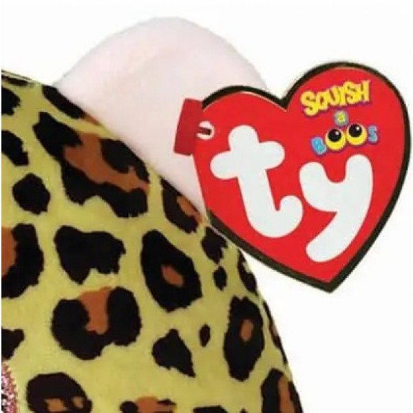 Фото - Мягкая игрушка подушка TY SQUISH-A-BOOS Леопард "LIVVIE" 40 см (39221)