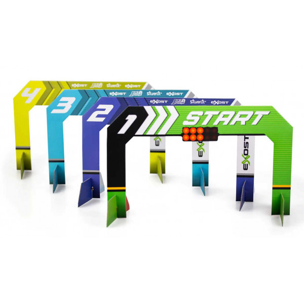 Фото - Набор машинок на радиоуправлении Exost ''BUILD 2 DRIVE'' DUO PACK RACE SET желтая и синяя (20705)