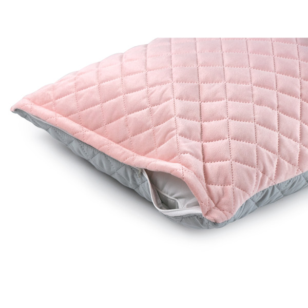 Фото - Чехол для подушки Руно велюр 50х70 (382.55_Pink and Grey ромб)
