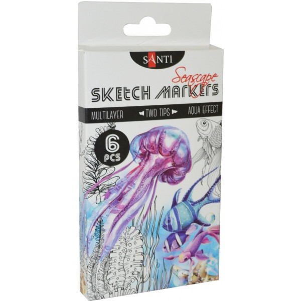 Фото - Набор маркеров Santi "Seascape" 6 шт. (390567) Фото - Набор маркеров Santi "Seascape" 6 шт. (390567)