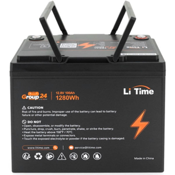 Фото - Аккумулятор для ИБП Li-TIME Group 24 LiFePO4 12.8 100Ah 1280Wh ()