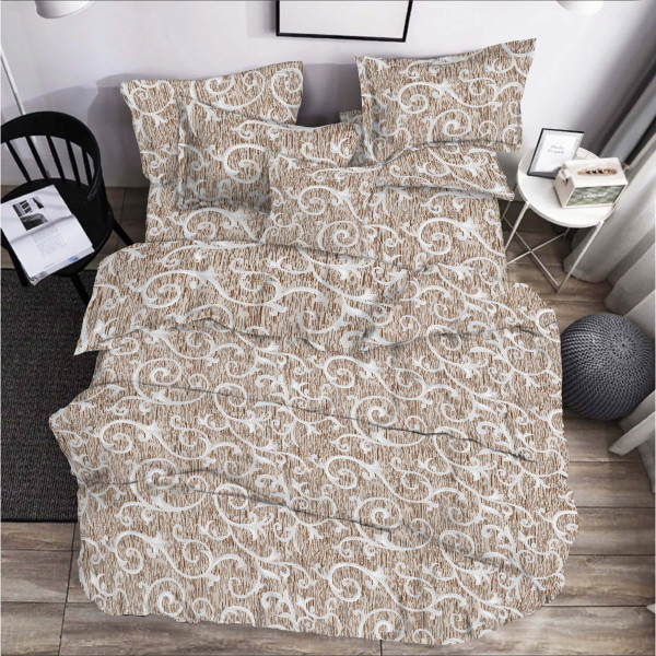 Фото - Комплект постельного белья Zastelli Y20111 Вензеля бязь 145х210 Бежевый (20572)