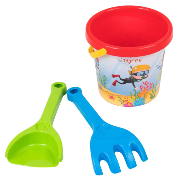 Фото - Набор для игры в песочнице Tigres с термонаклейкой 3 эл. (39634) Фото - Набор для игры в песочнице Tigres с термонаклейкой 3 эл. (39634)