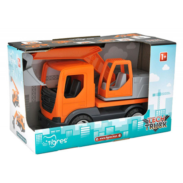 Фото - Базовый игровой транспорт для малыша Tigres Авто "Tech Truck" погрузчик в коробке (39887)