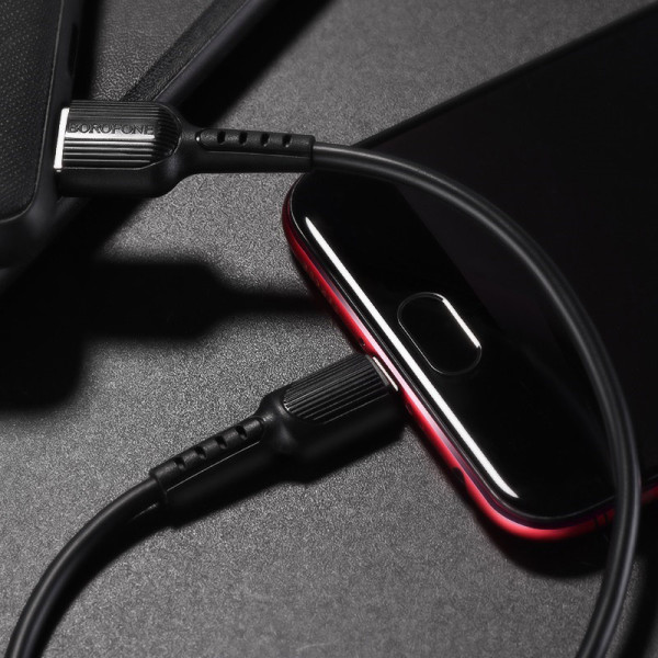 Фото - Кабель синхронизации данных BOROFONE BX16 USB to Micro 2A, 1m Black (6957531099499)
