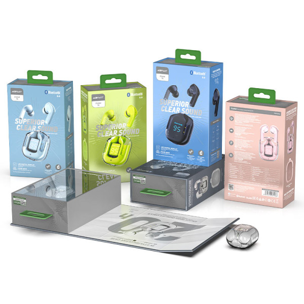 Фото - Наушники вкладыши беспроводные TWS AceFast T6 Youth Green (6974316281573)