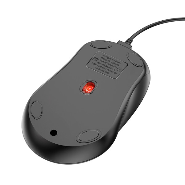 Фото - Мышь проводная BOROFONE BG4 Business wired mouse Black (6974443382976)