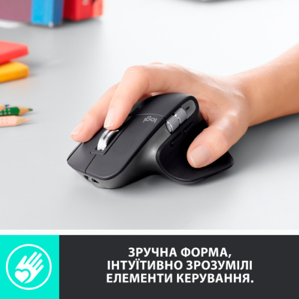 Фото - Мышь беспроводная Logitech MX Master 3 Grey (910-005695)