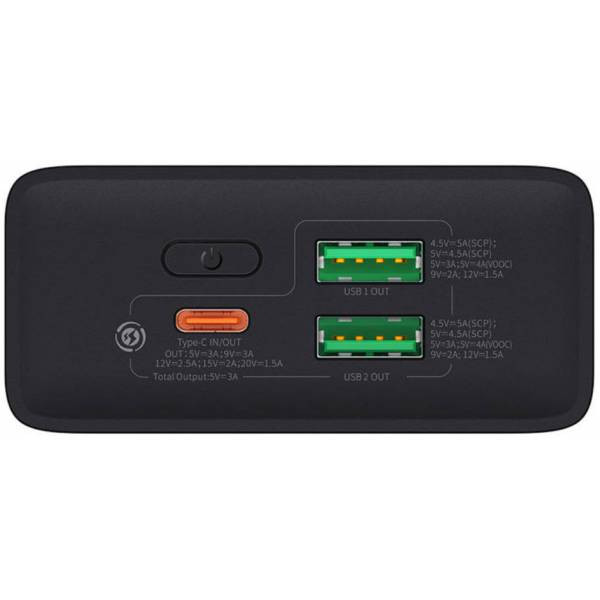 Фото - Батарея мобильная Baseus Adaman2 OE 20000mAh 2xUSB+TypC PDQC3.0 30W USBtoTypC (PPAD050101)