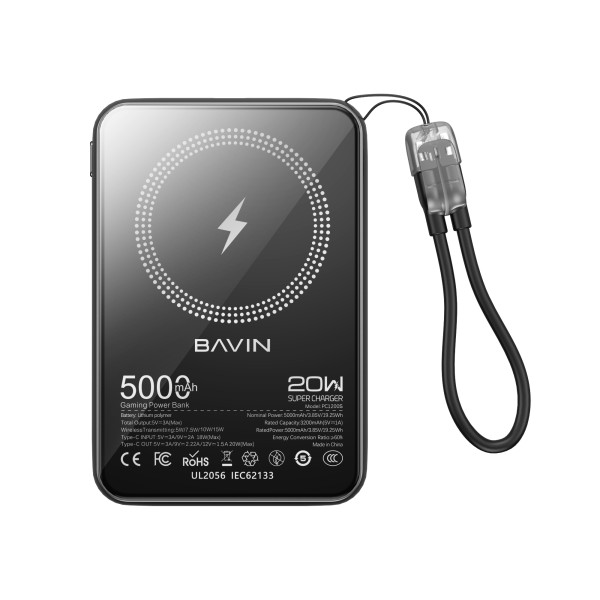 Фото - Батарея мобильная Bavin PC1200S 5000 mAh GAMING 20W Black (Y-PC1200S BK)