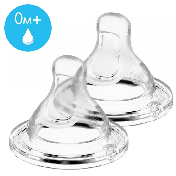 Фото - Малый поток соска детская силиконовая Chicco Physio 0м+ 2 шт. (20311.00)