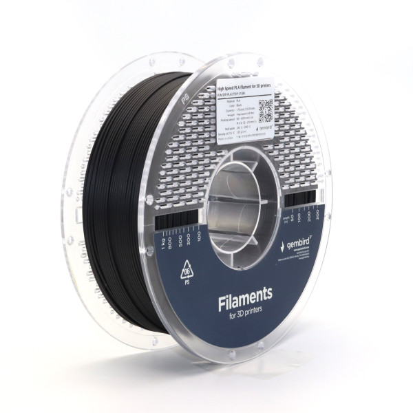 Фото - Нитка для PLA-картриджа Gembird High Speed PLA, 1.75 мм Black (3DP-PLA1.75HY-01-BK)
