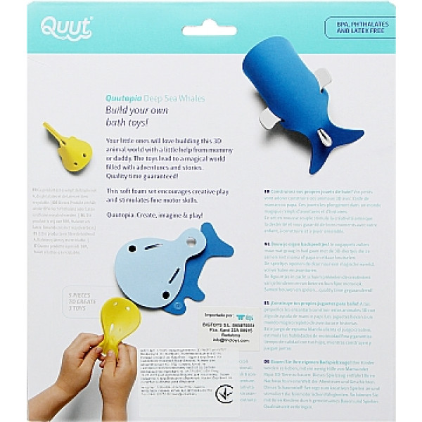 Фото - Игрушка для ванной Quut Морские киты (171065)