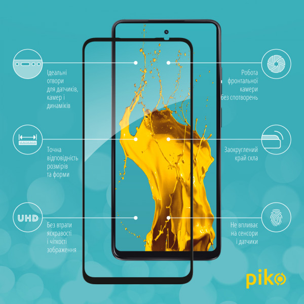 Фото - Защитное стекло для смартфона Piko Full Glue for MOTO G24/G34 Black (1283126589973)