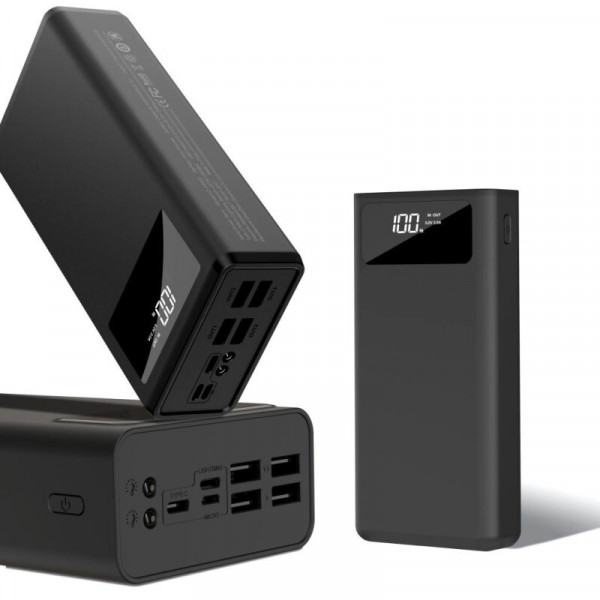 Фото - Батарея мобильная XO PR125 50000 mAh 37W Black