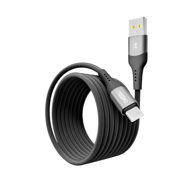 Фото - Кабель синхронизации данных YOKI SOLID Type-C 3A 2m Black (YK-SO15)
