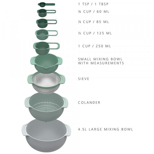 Фото - Набор емкостей мерных Joseph Joseph 9 пр. 40112