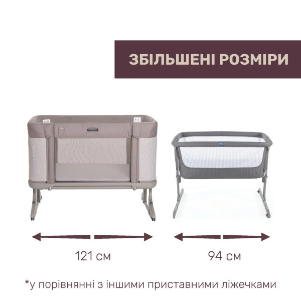 Фото - Кроватка детская прямоугольная Chicco 3 в 1  Next 2 Me Forever (79650.10)