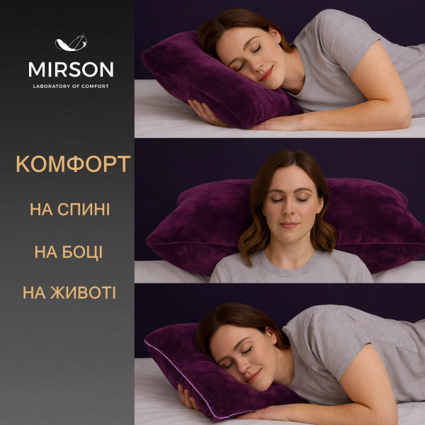 Фото - Подушка ортопедическая MirSon №4050 28-0002 Excalibur Velvet Women (2200006422600)