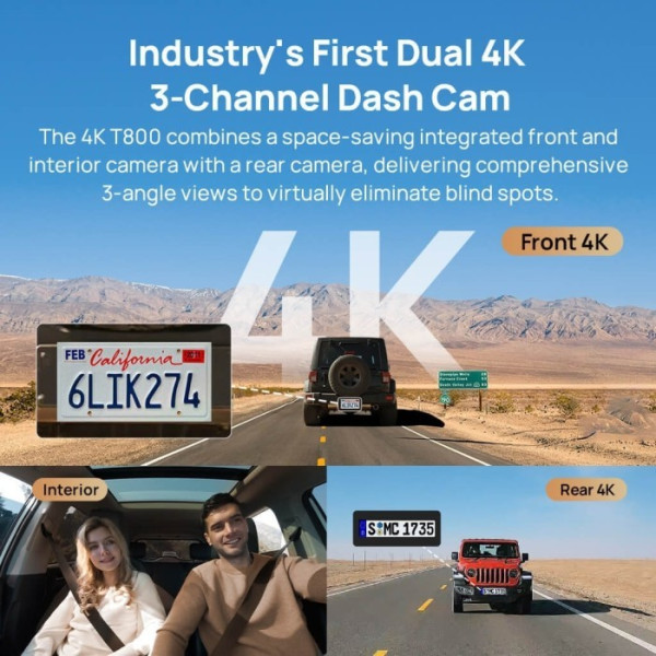Фото - Видеорегистратор 70mai Dash Cam 4K T800-2 2562Gb Premium Set