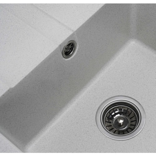 Фото - Мойка кухонная+смеситель VALESO ARIA 5851 белая в точку +56 B NESP белая в точку +Сифон 1041