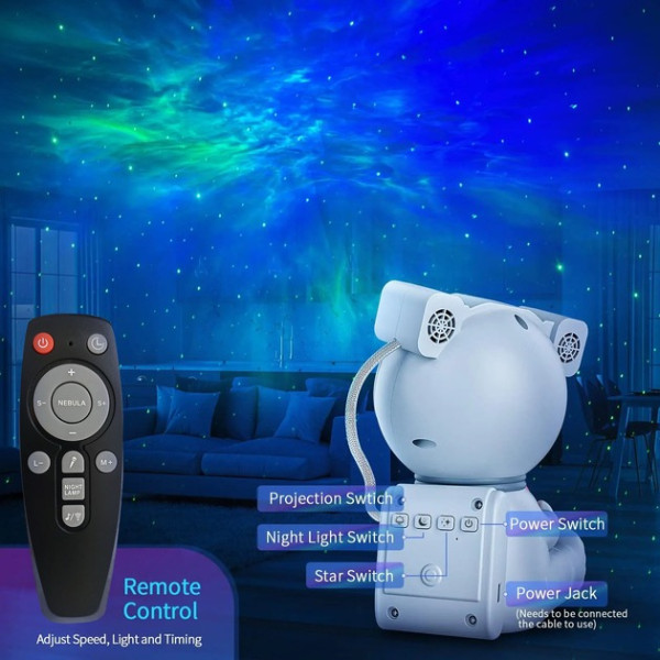 Фото - Ночник детский INSPIRE проектор звездного неба Космонавт (WD026)