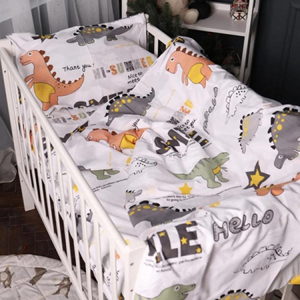 Фото - Комплект постельного белья детский MirSon Kids Time 17-0698 Smoky Dinosaurs 143 x 210 см Бязь (2200010460247)