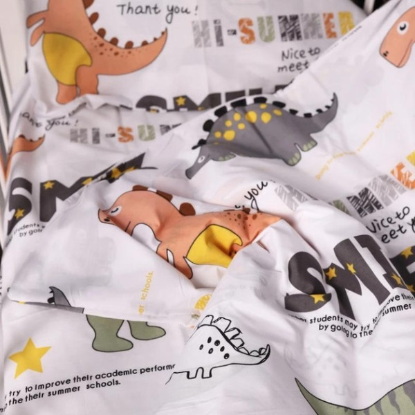 Фото - Комплект постельного белья детский MirSon Kids Time 17-0698 Smoky Dinosaurs 143 x 210 см Бязь (2200010460247)