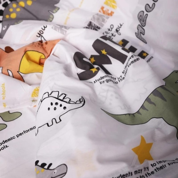 Фото - Комплект постельного белья детский MirSon Kids Time 17-0698 Smoky Dinosaurs 143 x 210 см Бязь (2200010460247)
