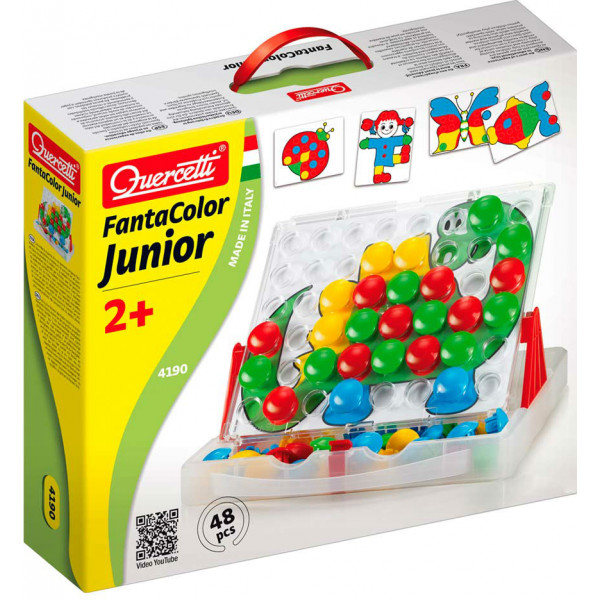 Фото - Мозаика для малышей Quercetti 48 эл. в кейсе + доска 27х21 см (4190-Q)