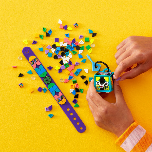 Фото - Конструктор LEGO DOTS Браслет и бирка для сумки «Неоновый тигр» (41945)