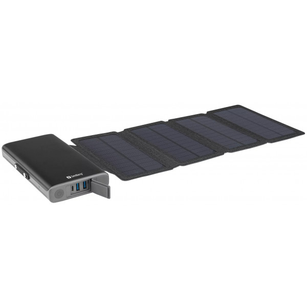 Фото - Микроповреждение - Батарея мобильная Sandberg 4-Panel 8W PD 25000 mAh, 2xUSB Type-C OUT (420-56)