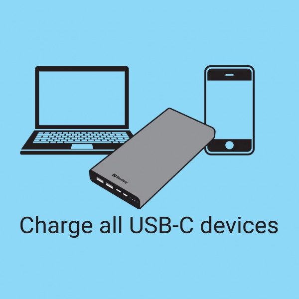 Фото - Батарея мобильная Sandberg PD 100W 5A 38400 mAh, 2хUSB Type-C OUT (420-63)