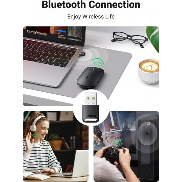 Фото - Адаптер сети Bluetooth USB UGREEN CM390 Gray (80890)